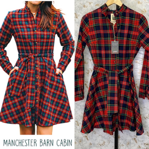 Kiel James Patrick Dresses & Skirts - Cozy Cabin Flannels by Kiel James Patrick Mini Dress in Manchester Barn Cabin